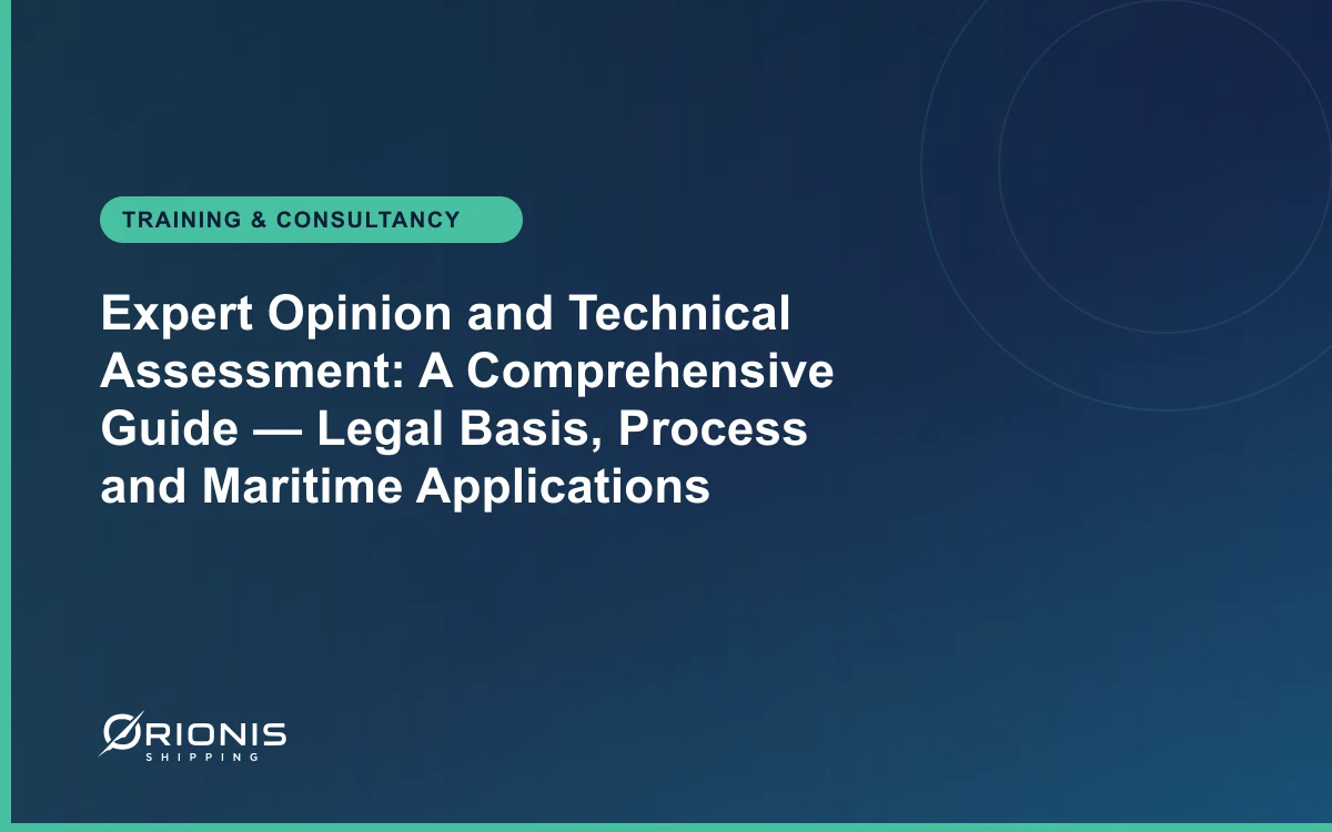 Expert Opinion and Technical Assessment: A Comprehensive Guide — Legal Basis, Process and Maritime Applications