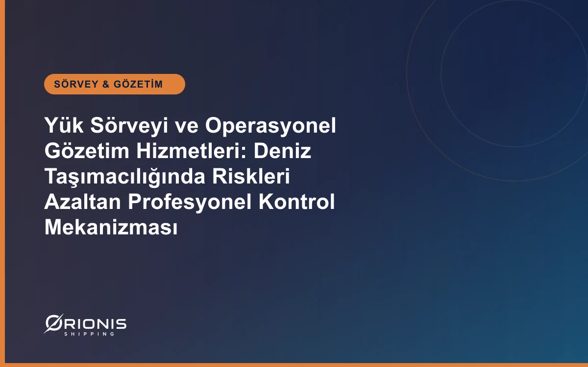 Yük Sörveyi ve Operasyonel Gözetim Hizmetleri: Deniz Taşımacılığında Riskleri Azaltan Profesyonel Kontrol Mekanizması